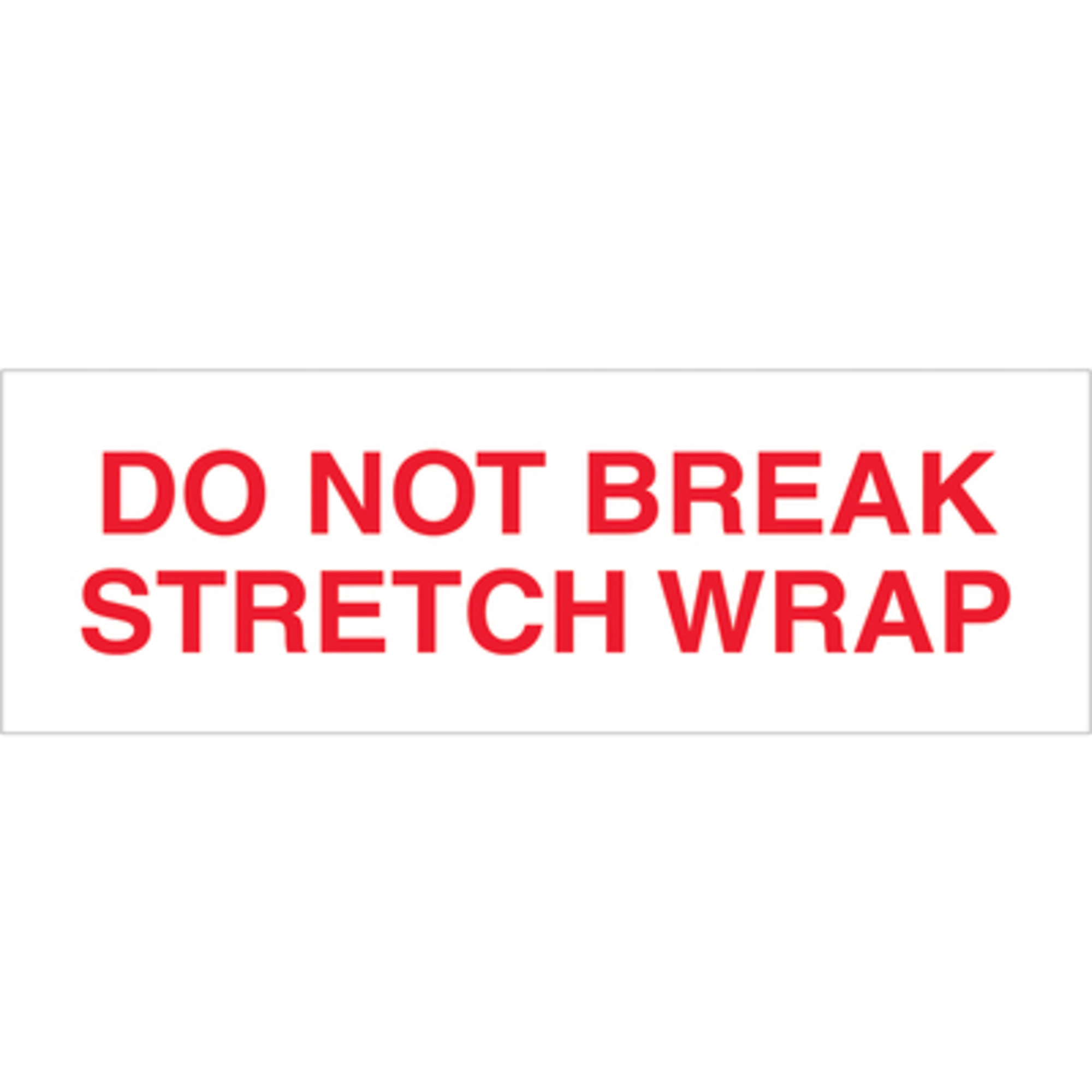 Stock Packaging Tape — 2in. x 55 Yds., "Do Not Break Stretch Wrap" Text, 36 Rolls, Model# T901P08